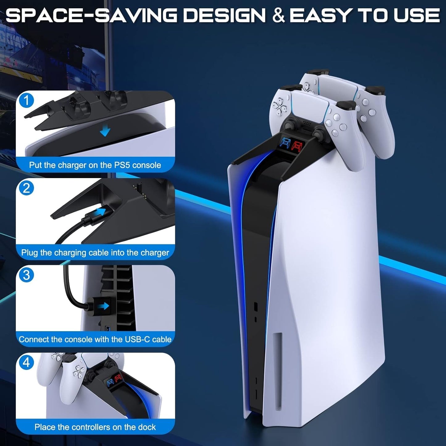 ANT ESPORTS GCDDPC PS5 CHARGING DOCKING STATION (BLACK)