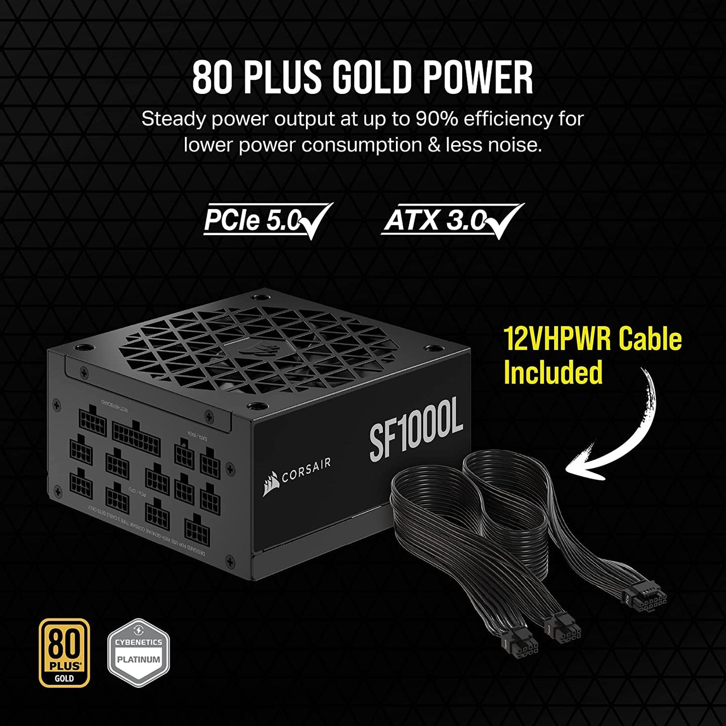 CORSAIR SF-L SERIES SF1000L FULLY MODULAR SFX POWER SUPPLIES WITH ATX 3.0 (CP-9020246-IN)