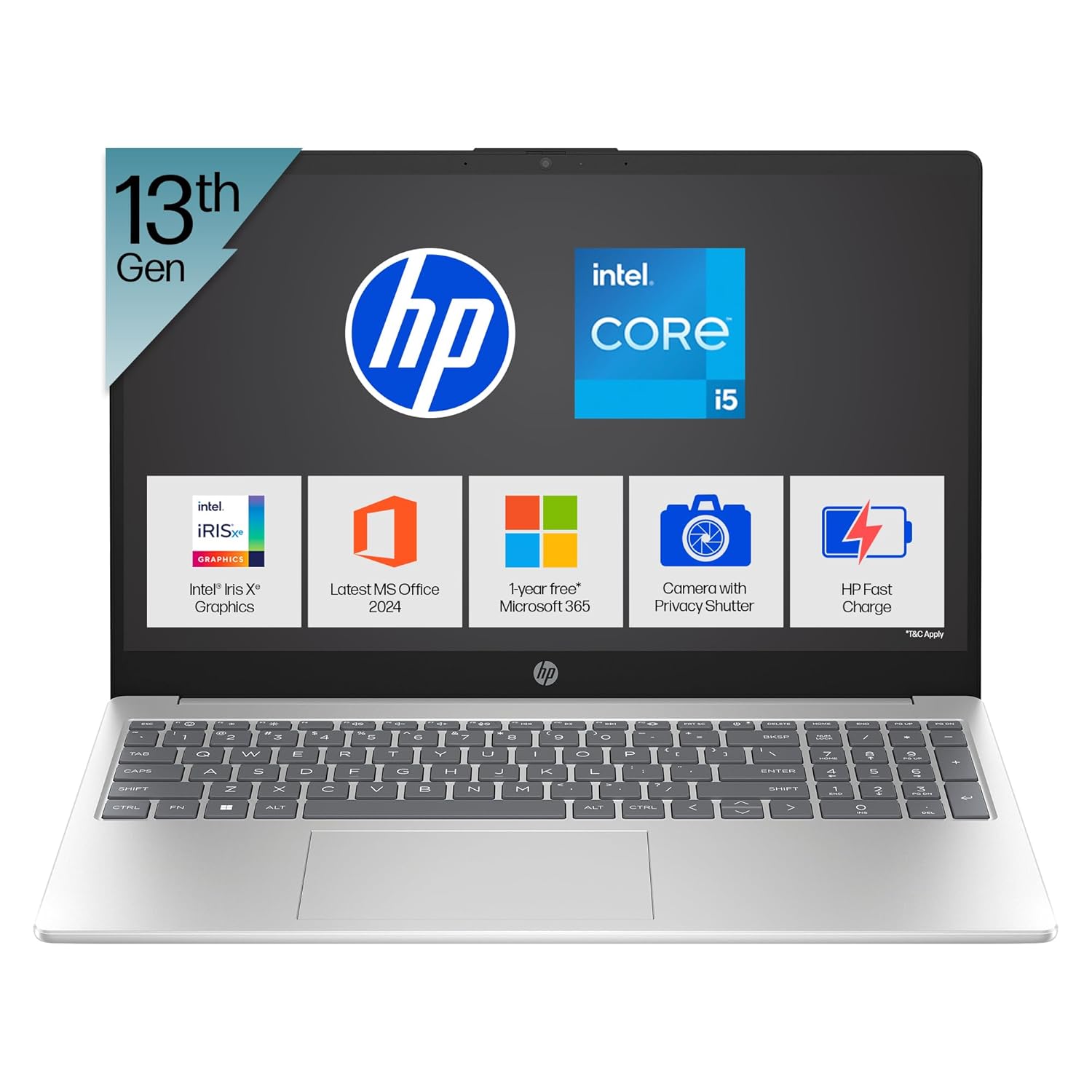 HP 15, 13TH GEN INTEL CORE I5-1334U (16GB DDR4, 1TB SSD) FHD, ANTI