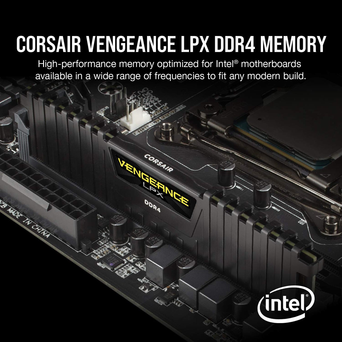CORSAIR VENGEANCELPX64GB (2X 32GB) DDR4 3200(PC4-25600) C161.35V DESKTOP MEMORY -BLACK