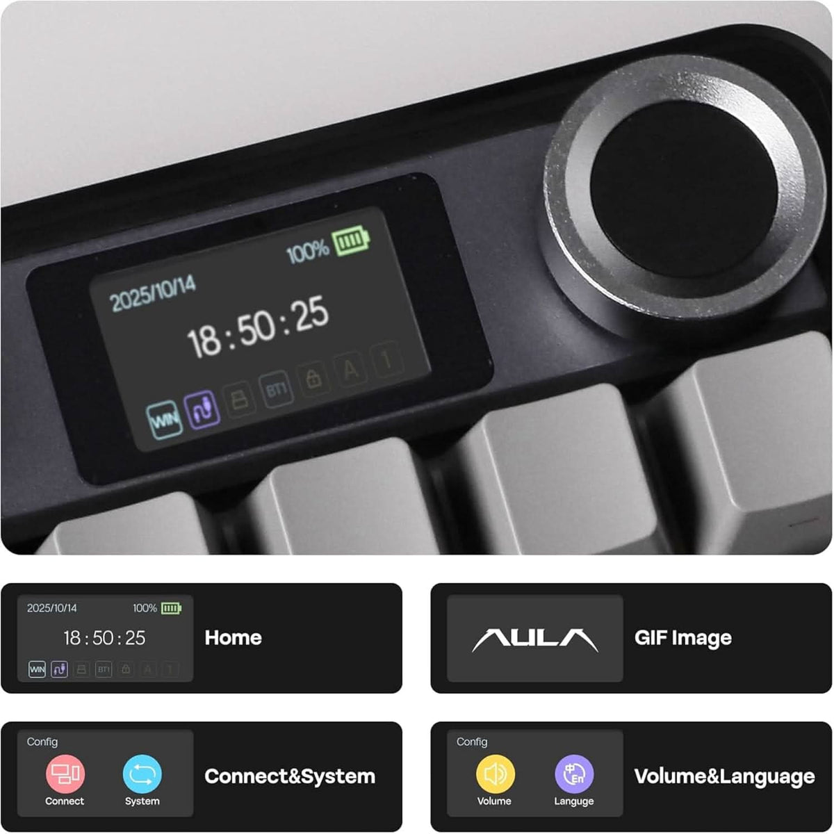 AULA F108 Gradient Grey Wireless Mechanical Gaming Keyboard