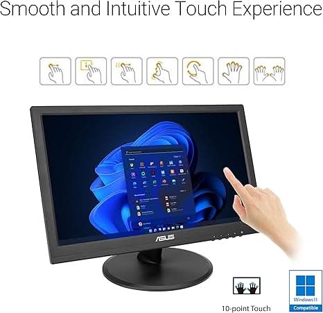 ASUS 15.6 Inch Full HD, 10-Point Touchscreen, IPS, Wide Viewing Angle 1080P Touch Monitor