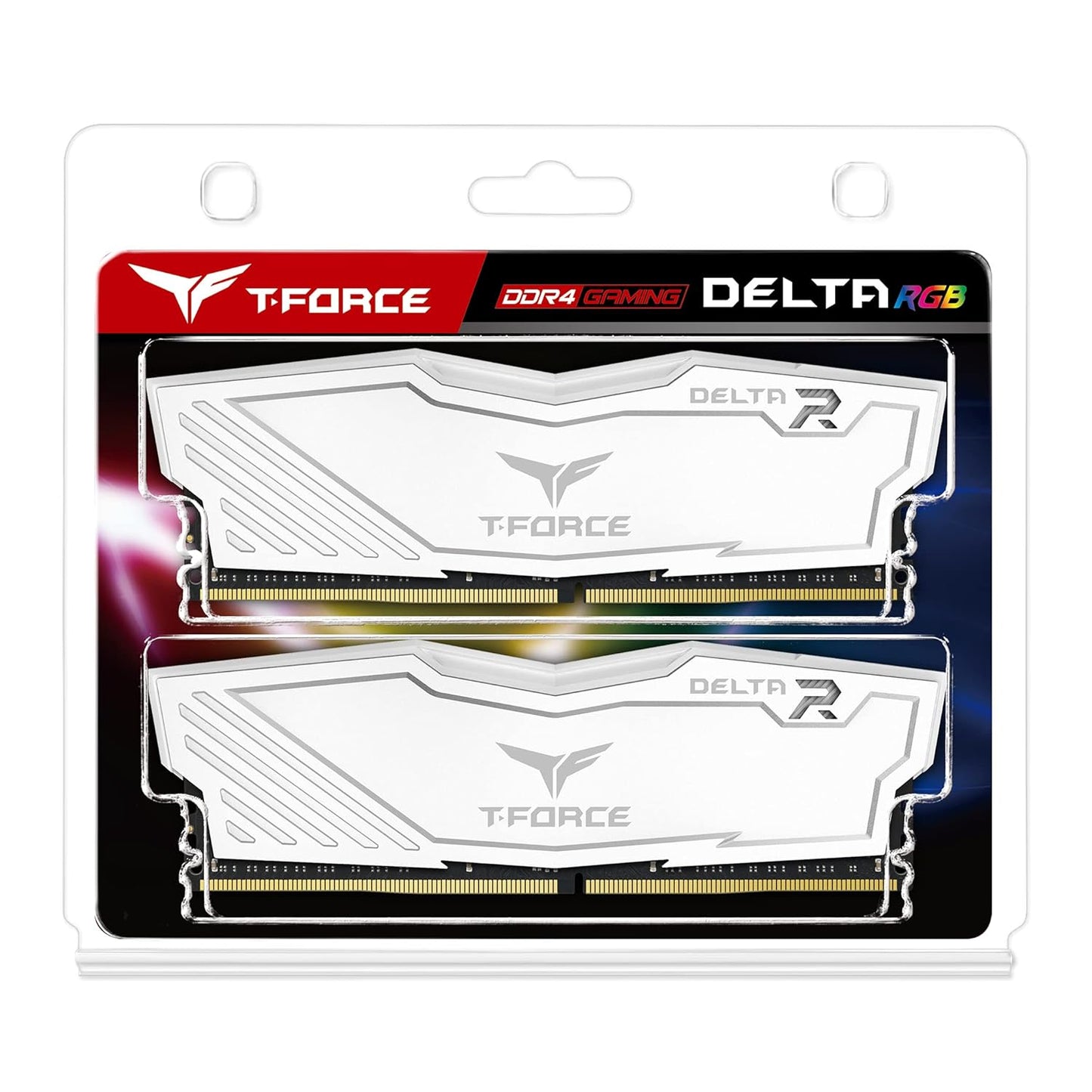 TEAMGROUP T-FORCE DELTA RGB 32GB (16GBX2) DDR4 3600MHZ DESKTOP RAM (WHITE)