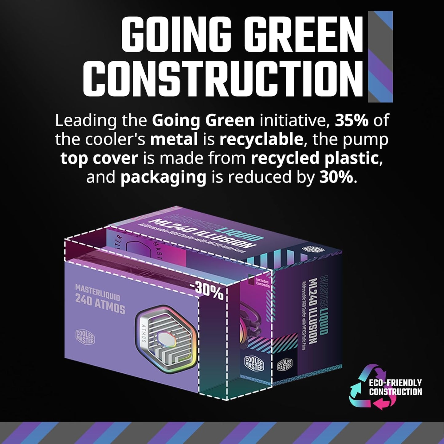 COOLER MASTER ML360 ATMOS 360MM ARGB AIO LIQUID COOLER BLACK