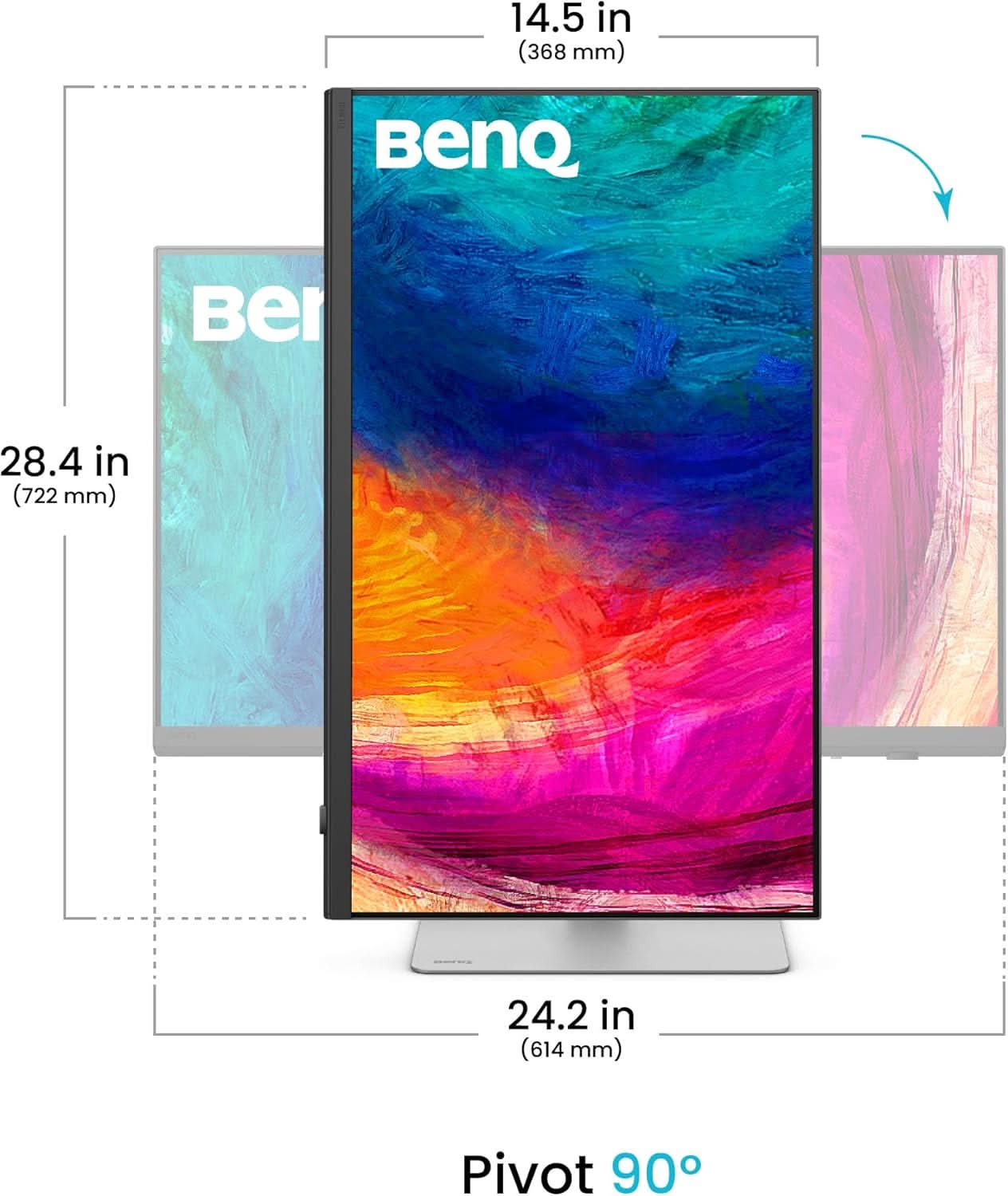 BENQ PD2730S 27 5K MONITOR, 90W THUNDERBOLT 4 DAISY CHAIN MONITOR WHITE