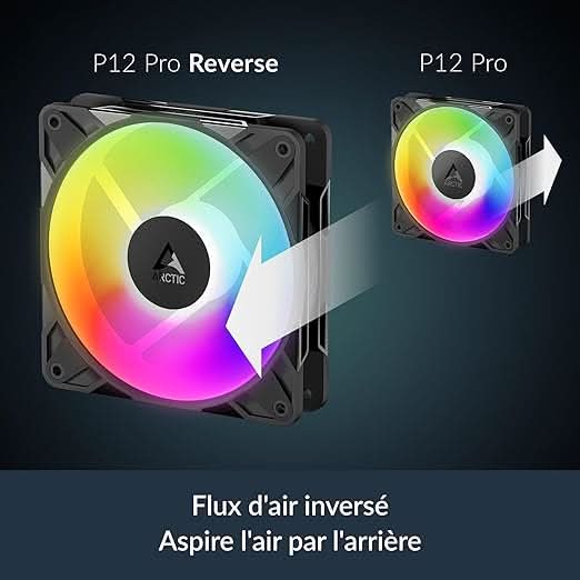 ARCTIC P12 Pro Reverse A-RGB 120 mm Premium Fan with Reverse Airflow