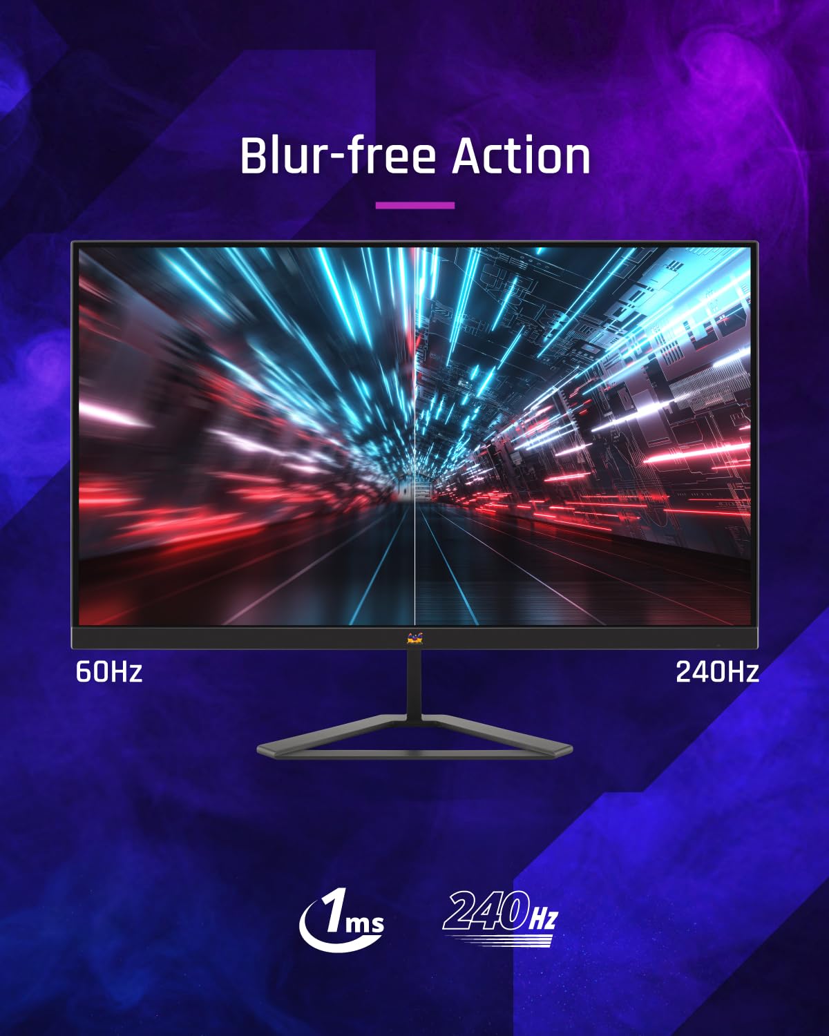 VIEWSONIC VX2758A-2K-PRO-3 (68.58 CM) 27INCH 240HZ IPS QHD 2K GAMING MONITOR| 1MS| HDR10| FREESYNC | 137% SRGB | TILT | EYE CARE | 2 X HDMI | DISPLAY PORT