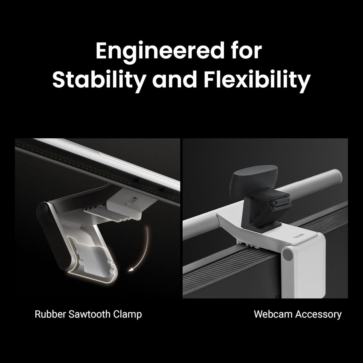 BenQ ScreenBar Pro Monitor Light Bar, LED Screen Lamp with Motion Sensor, Touch Control, USB-C Black