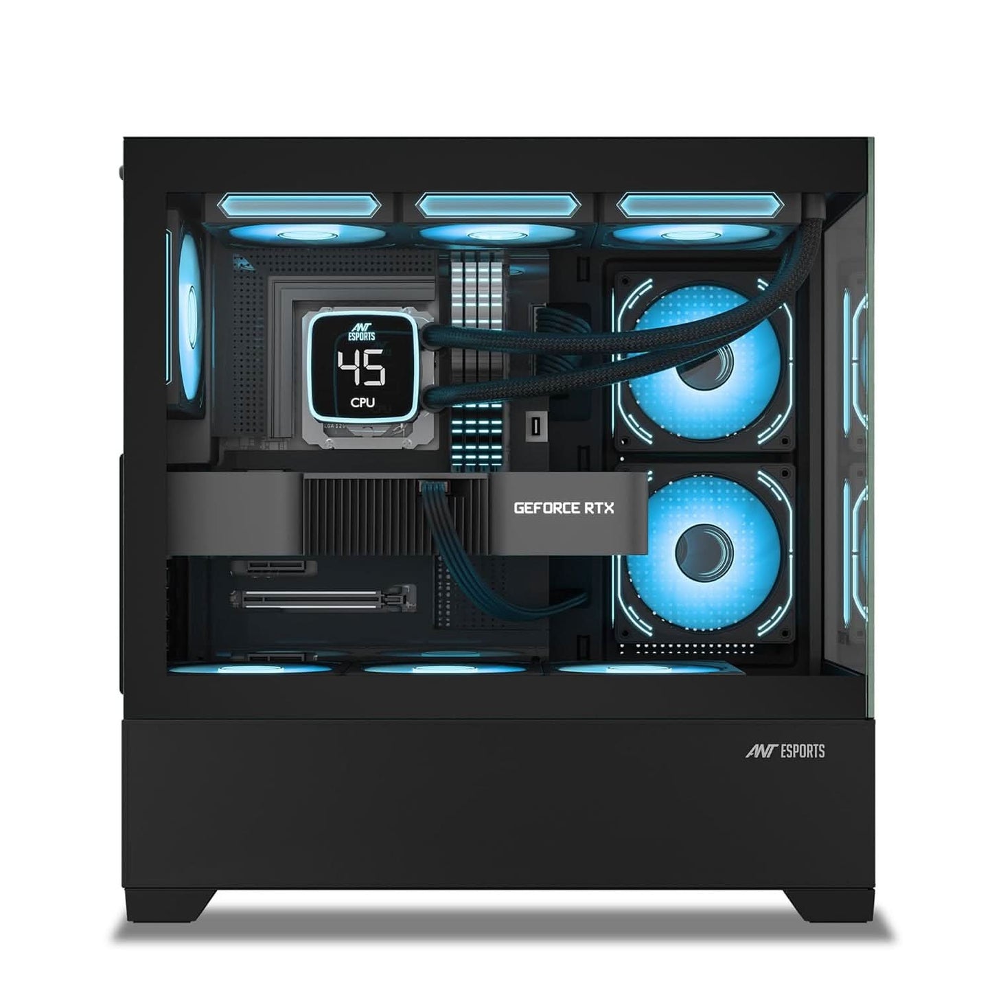 ANT ESPORTS CRYSTAL Z3 ARGB (ATX) MID TOWER CABINET (BLACK)