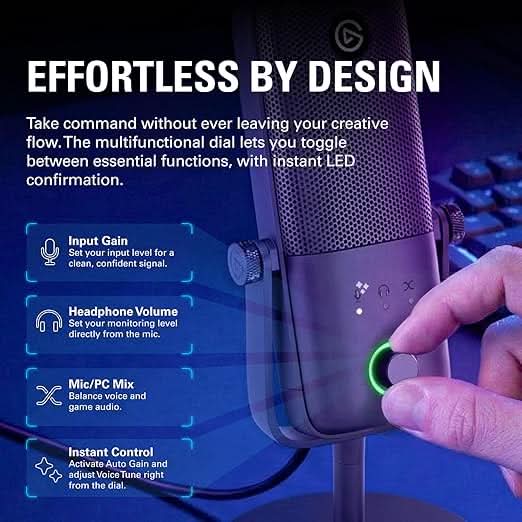 Elgato Wave 3 MK.2 – Premium USB Condenser Microphone for PC and Mac