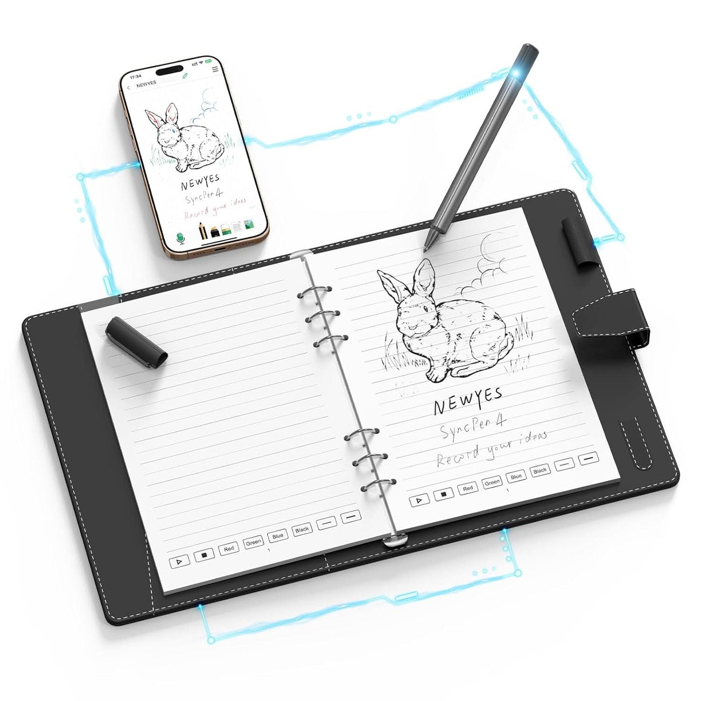 NEWYES SyncPen 4 Set Smart Pen with Digital Notebook