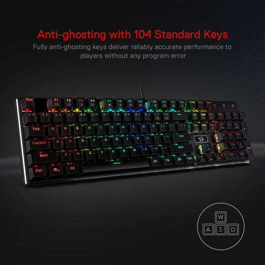 REDRAGON K556 RGB DEVARAJAS MECHANICAL (BROWN SWITCH) KEYBOARD BLACK