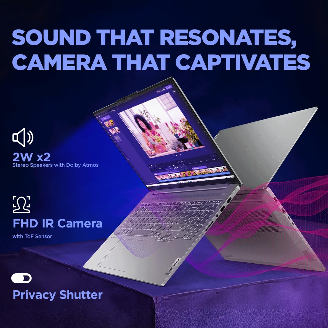 LENOVO IDEAPAD PRO 5 INTEL CORE ULTRA 9 185H BUILT-IN AI 16 INCH (40.6CM) 2K-OLED 400NITS 120HZ TOUCHSCREEN LAPTOP (32GB/1TB SSD/NVIDIA RTX 4050 6GB/WIN11/OFFICE/3MON. GAME PASS/GREY/1.9KG), 83D4002PIN