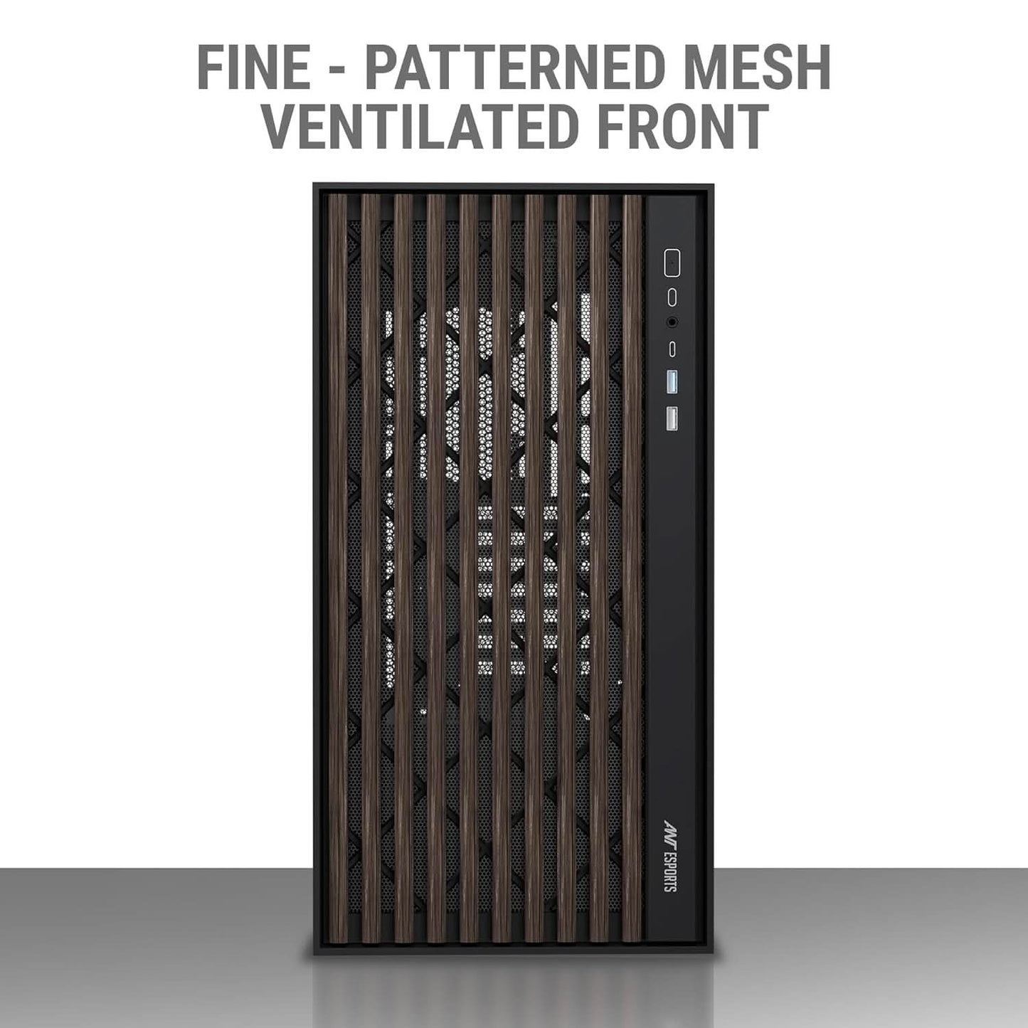 ANT ESPORTS ZEN WOOD C3 (ATX) MID TOWER CABINET (BLACK)