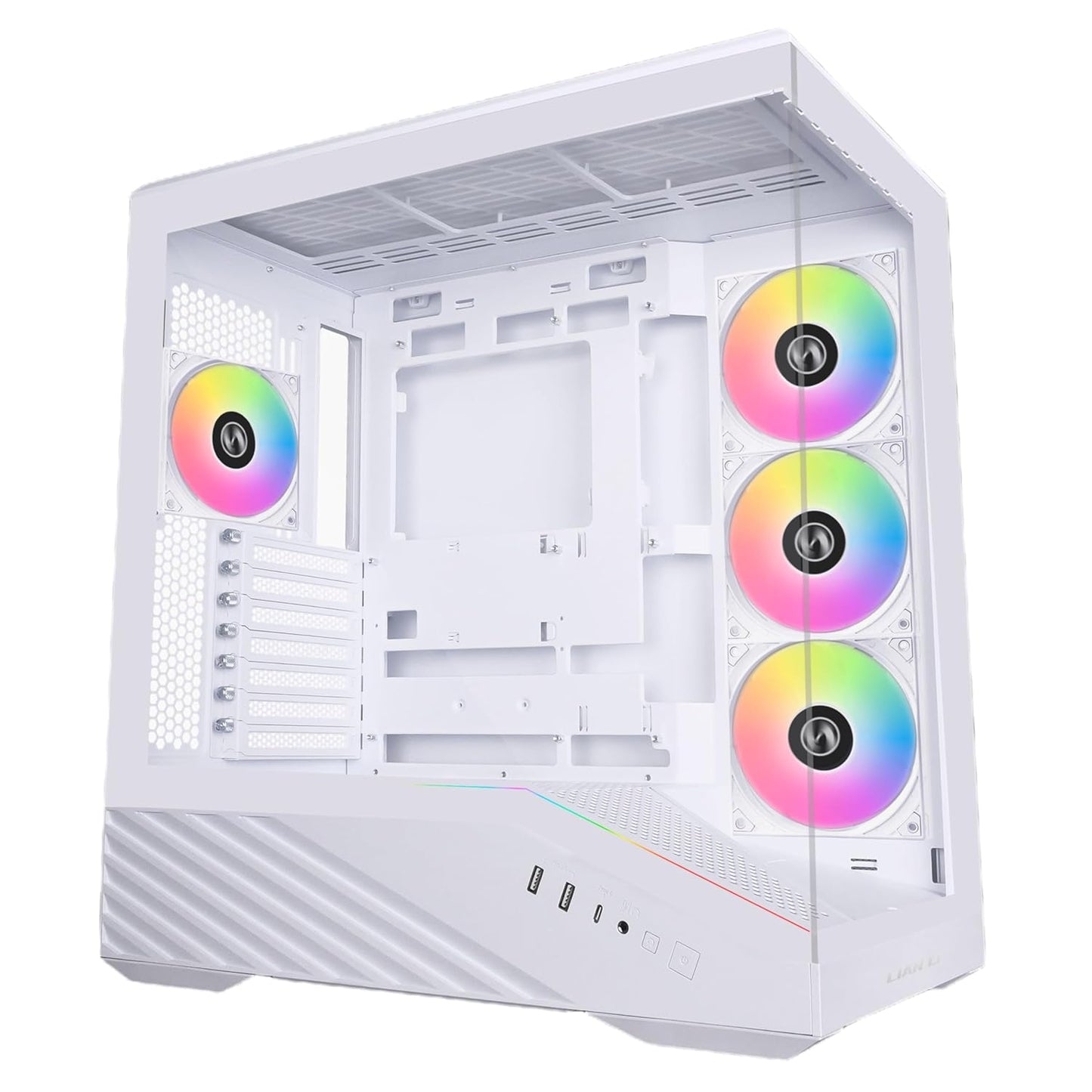 LIAN LI V100 VECTOR ATX MID-TOWER PC CASE , WHITE (G99.V100RW.IN)