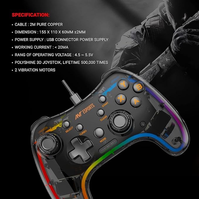 ANT ESPORTS GP110R WIRED GAMEPAD