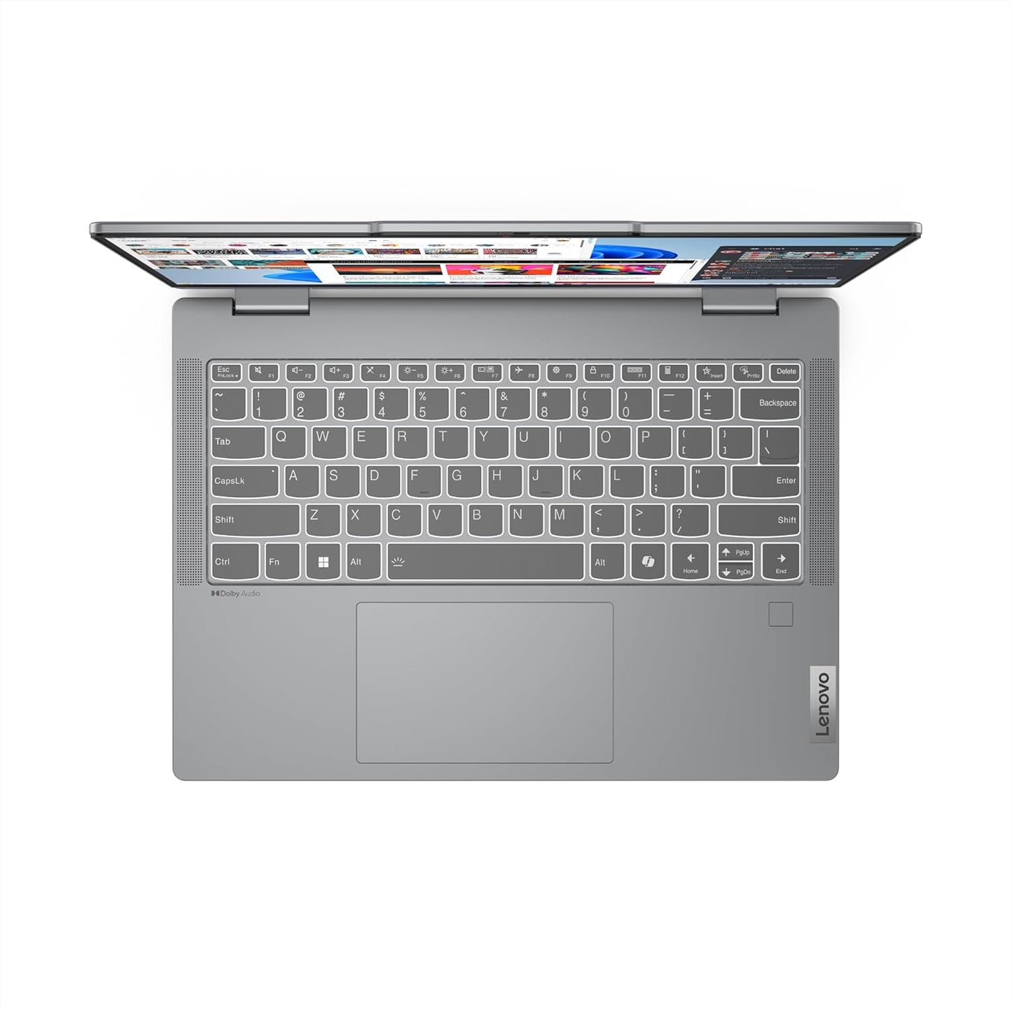 LENOVO IDEAPAD 5 2-IN-1 AMD RYZEN 5 8645HS 14 INCH (35.5CM) WUXGA IPS 300NITS CONVERTIBLE LAPTOP (16GB/512GB SSD/WIN 11/OFFICE 21/BACKLIT KB/FPR/FHD CAMERA/ALEXA/3 MON.GAME PASS/GREY/1.6KG), 83DR003DIN