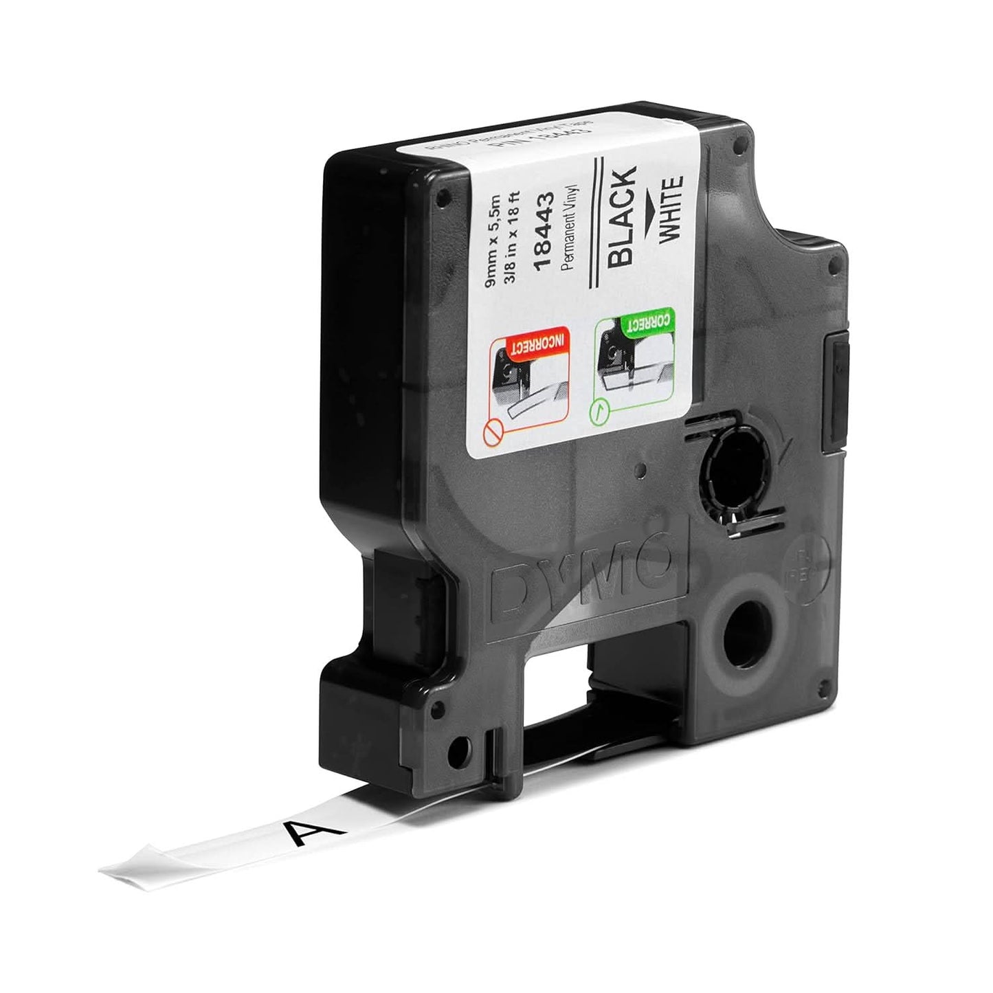 DYMO RHINO IND 9 MM VINYL TAPE WHITE