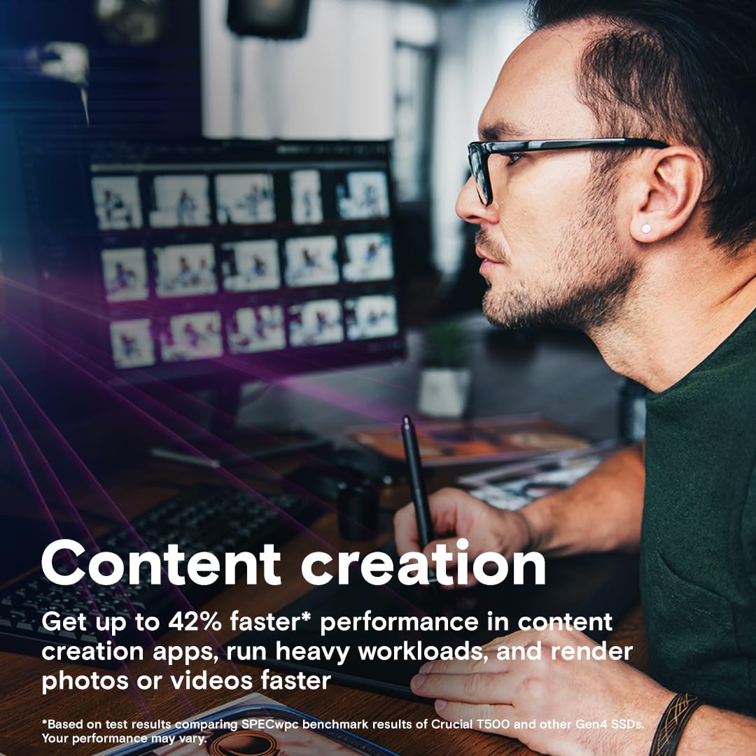 CRUCIAL T500 4TB PCIE GEN4 NVME M.2 SSD CT4000T500SSD3