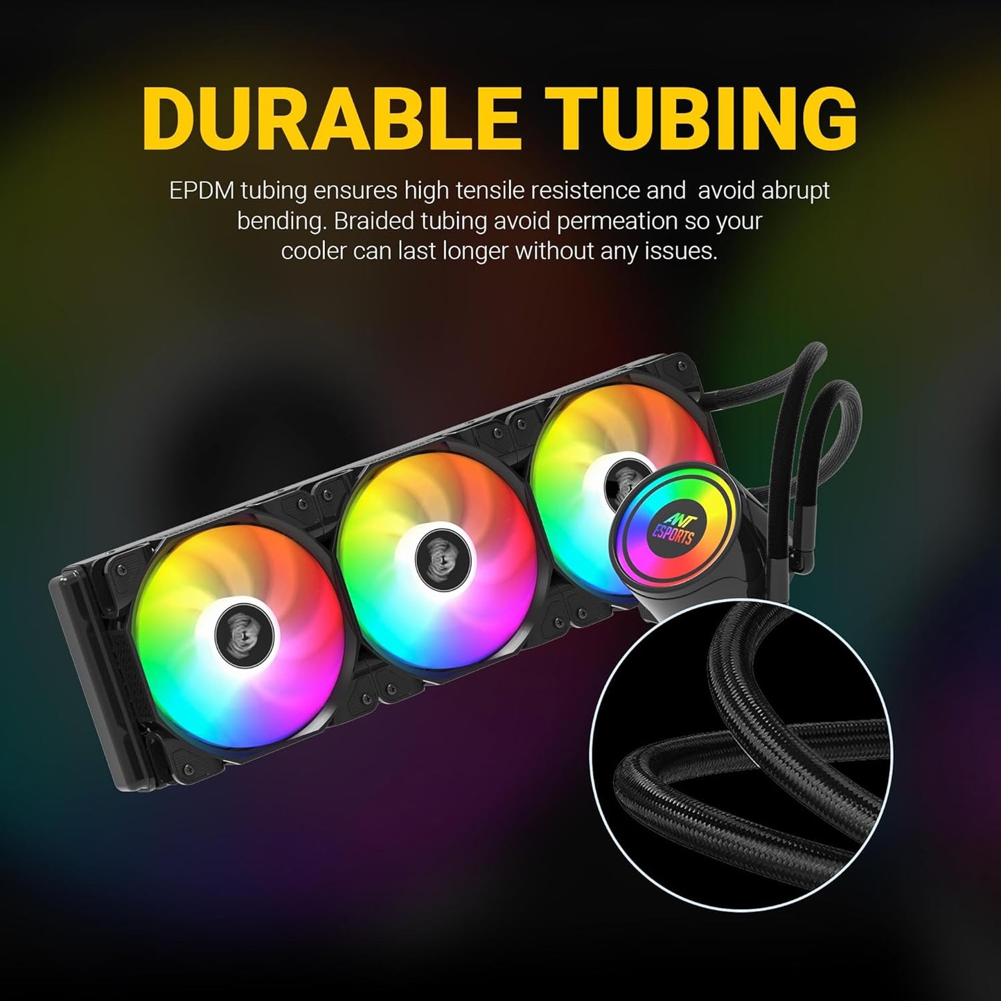 ANT ESPORTS ICE-360 ARGB 360MM AIO LIQUID COOLER BLACK