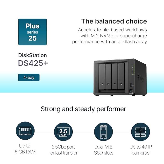 Synology 4-Bay DiskStation DS425+