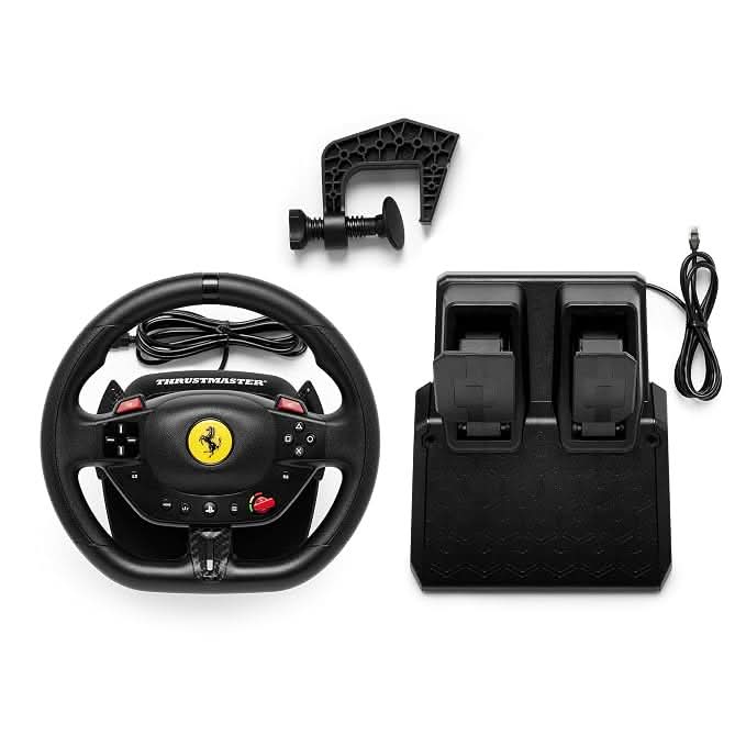 Thrustmaster T98-P Ferrari 296 GTB Racing Wheel and Pedal Set for PS5, PS4 and PC