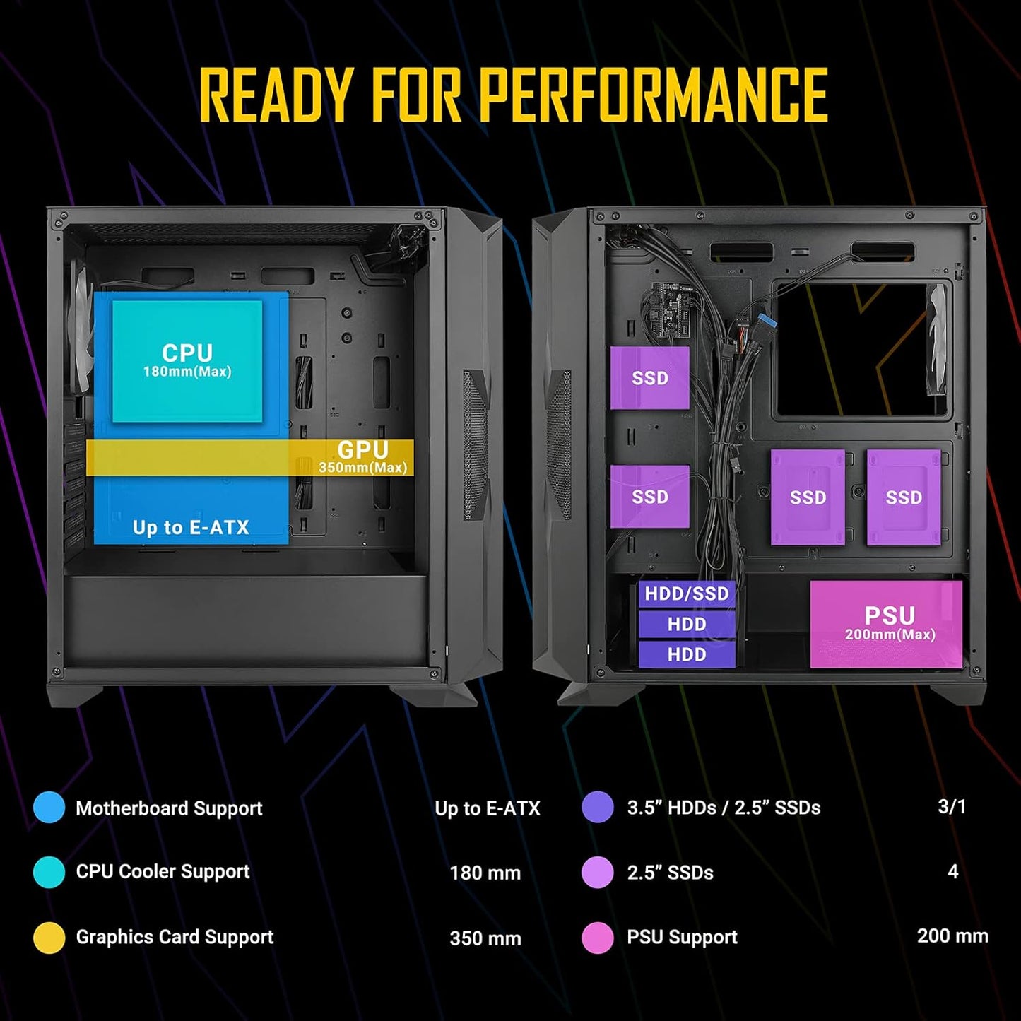 ANTEC NX800 MID-TOWER ATX CABINET
