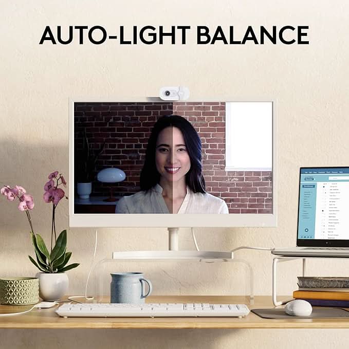 Logitech Brio 100 Full HD 1080P Webcam Off White