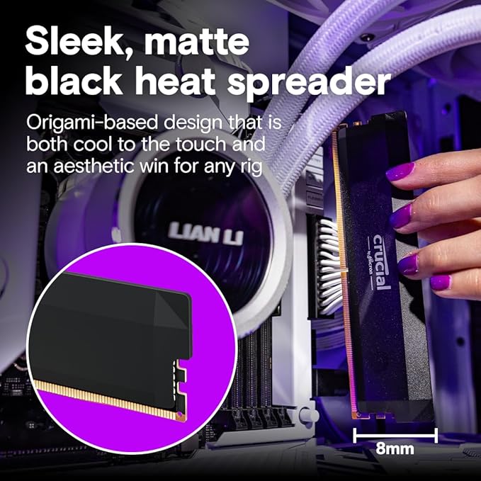 CRUCIAL PRO OC 16GB DDR5-6400 UDIMM CL38 BLACK CP16G64C38U5B