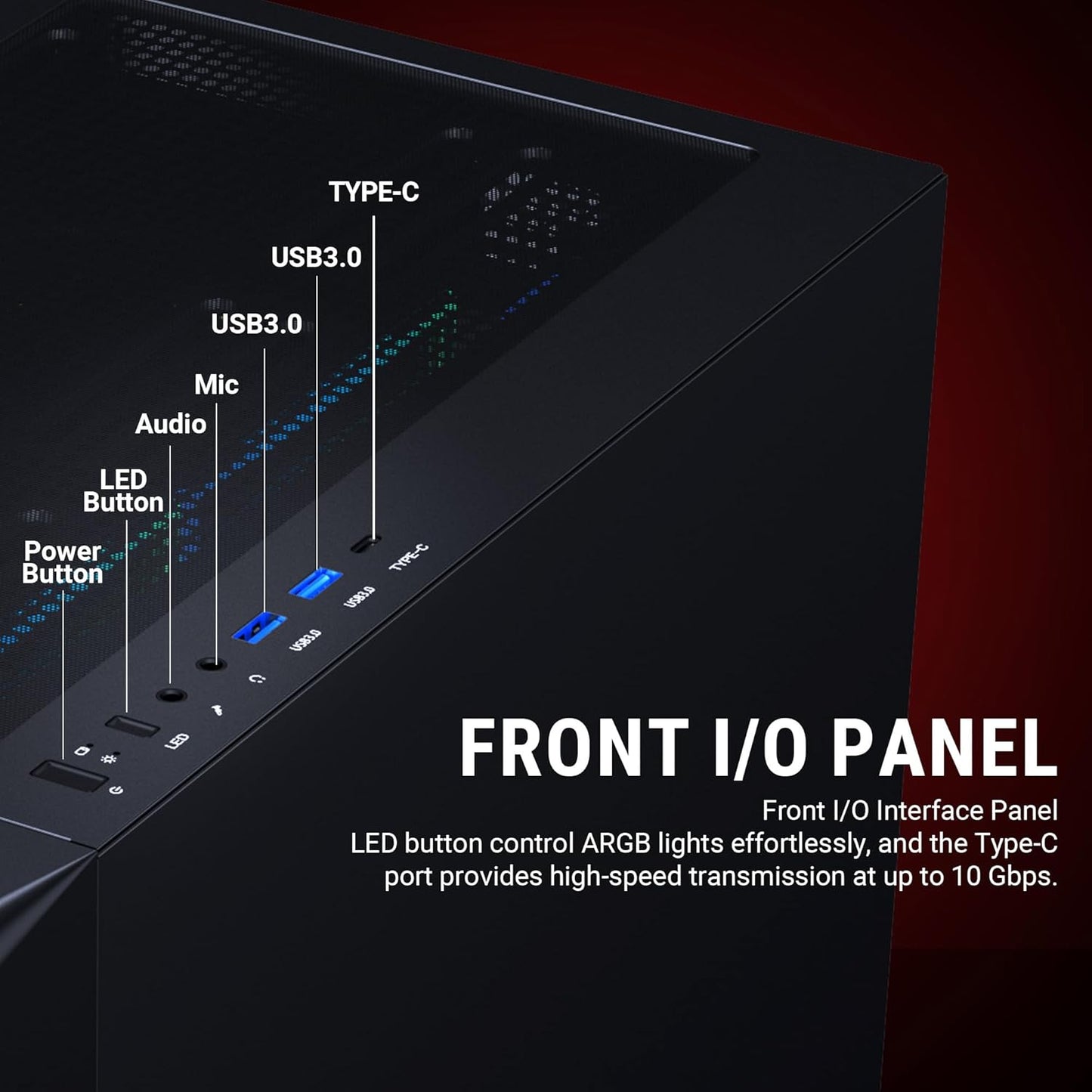 ANT ESPORTS ICE DIGITAL C3 MID TOWER GAMING CABINET - BLACK