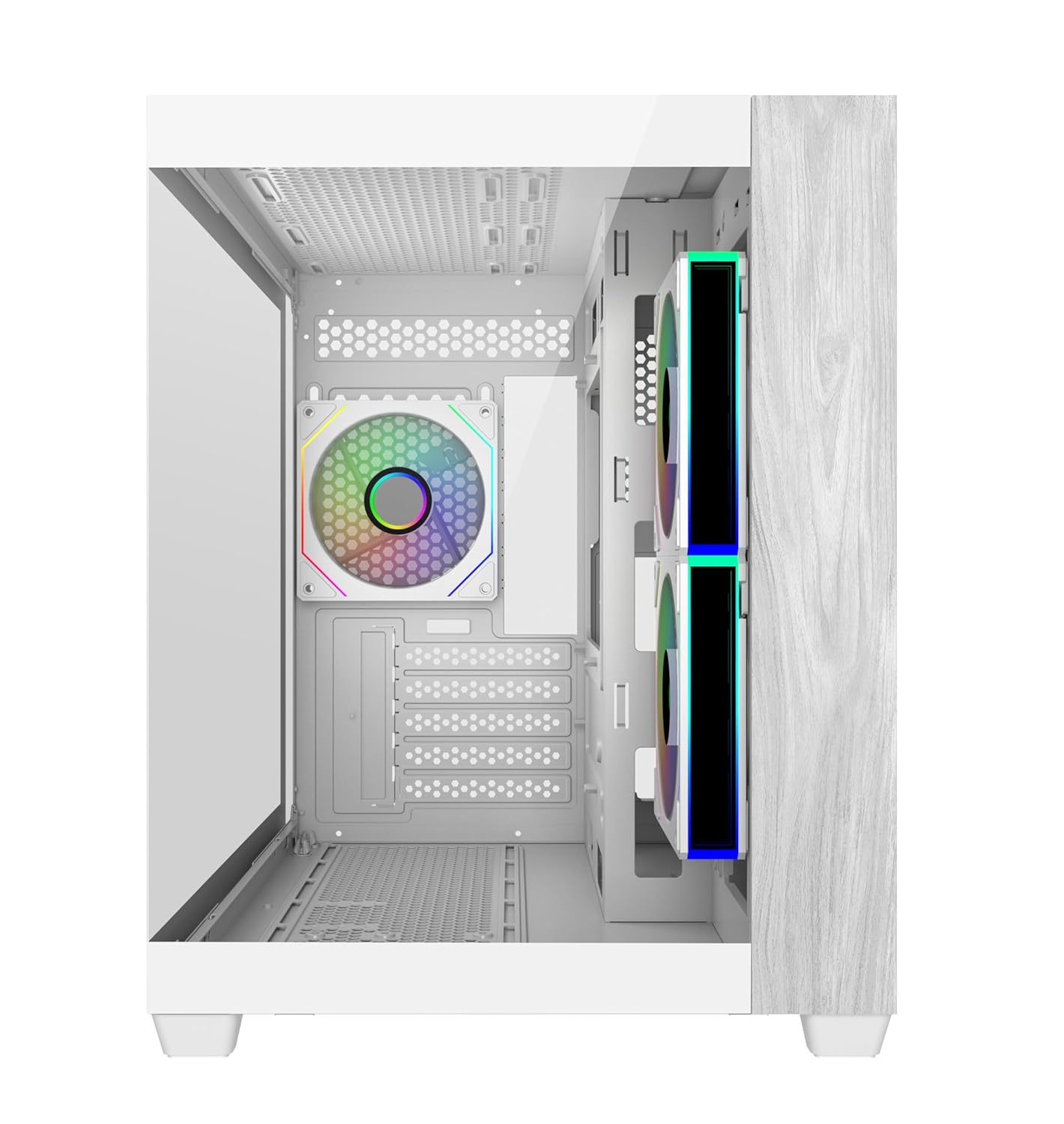 COOLER MASTER ELITE 481 WOOD COMPUTER CASE- WHITE
