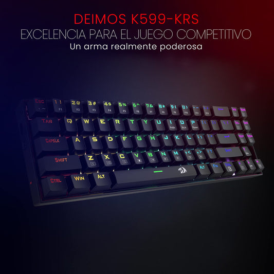REDRAGON K599 DIEMOS (WIRED/WIRELESS) RGB KEYBOARD BLACK