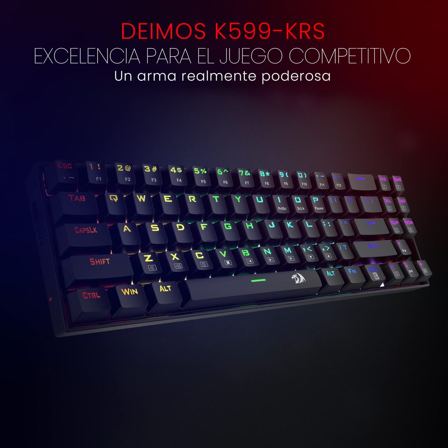 REDRAGON K599 DIEMOS (WIRED/WIRELESS) RGB KEYBOARD BLACK