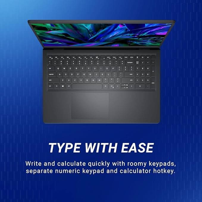Dell Pro PV 15250 Laptop, Intel Core 3 100U, 8GB RAM, 512GB SSD, 15.6 Inch FHD Display, DOS, Black