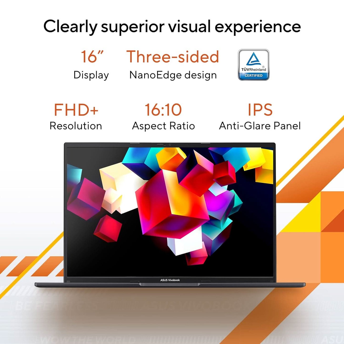 ASUS VIVOBOOK 16 (2023), AMD RYZEN 5 7530U, 16 INCH (40.64 CM) WUXGA, THIN & LIGHT LAPTOP (16GB/512GB SSD/WINDOWS 11/OFFICE 2021/ALEXA BUILT-IN/BACKLIT KB/FP SENSOR/INDIE BLACK/1.88 KG), M1605YA-MB541WS