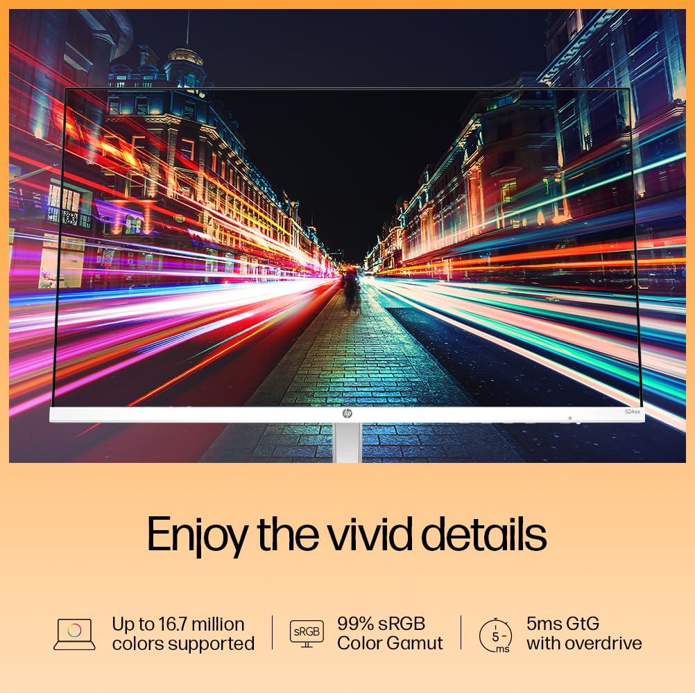 HP SERIES 5 23.8 INCH FHD MONITOR WITH SPEAKERS - 524SA