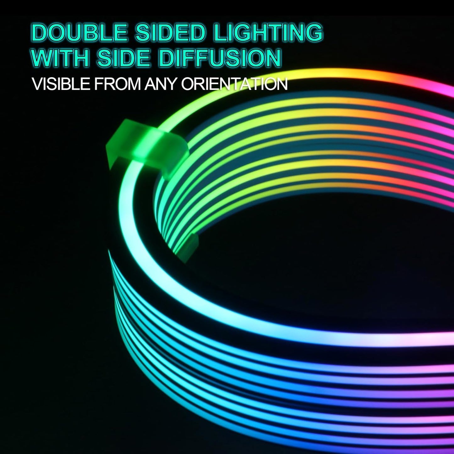 ANT ESPORTS NEON GLOW 8PIN X 2 ARGB PSU 18AWG CABLE EXTENSIONS, WHITE