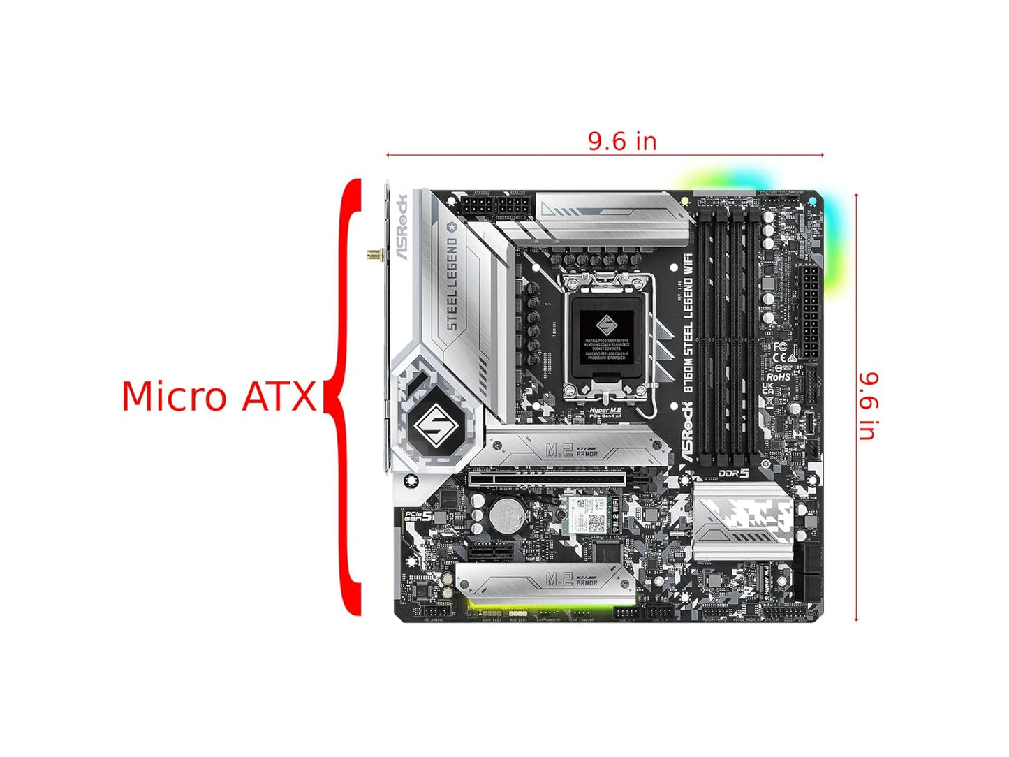ASROCK B760M STEEL LEGEND WIFI DDR5 MICRO ATX MOTHERBOARD