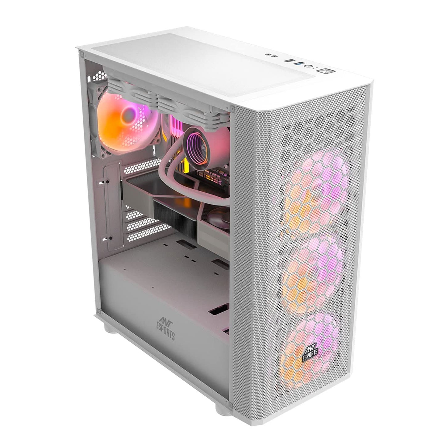 ANT ESPORTS 250 AIR ARGB (ATX) MID TOWER CABINET (WHITE)