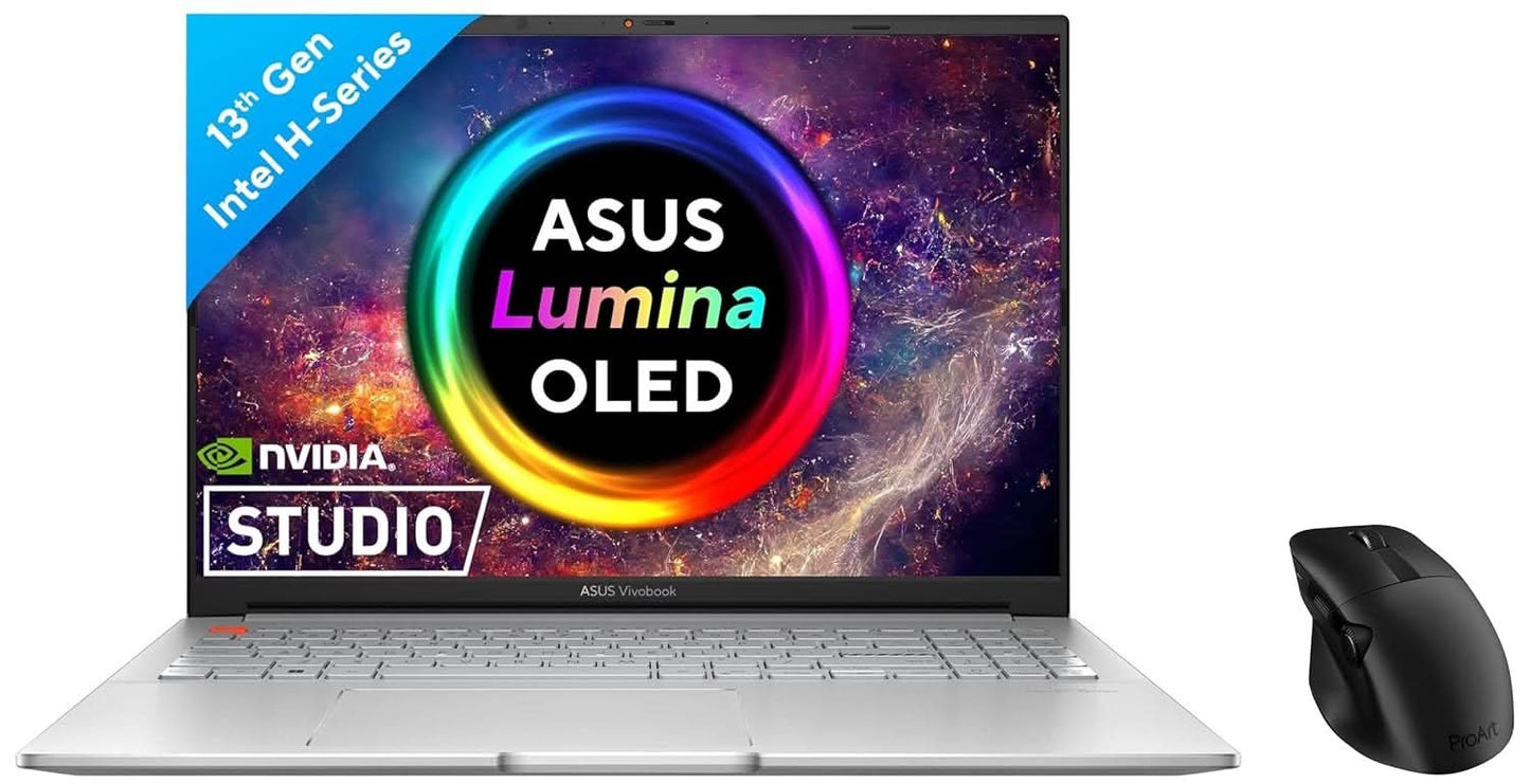 ASUS CREATOR SERIES VIVOBOOK PRO 16 OLED 2023, INTEL CORE I9-13900H 13TH GEN, 16.0 INCH INCH 3.2K 120HZ, LAPTOP (16GB/1TB SSD/NVIDIA GEFORCE RTX 4050) K6602VU-LZ952WS PROART MD300 MOUSE