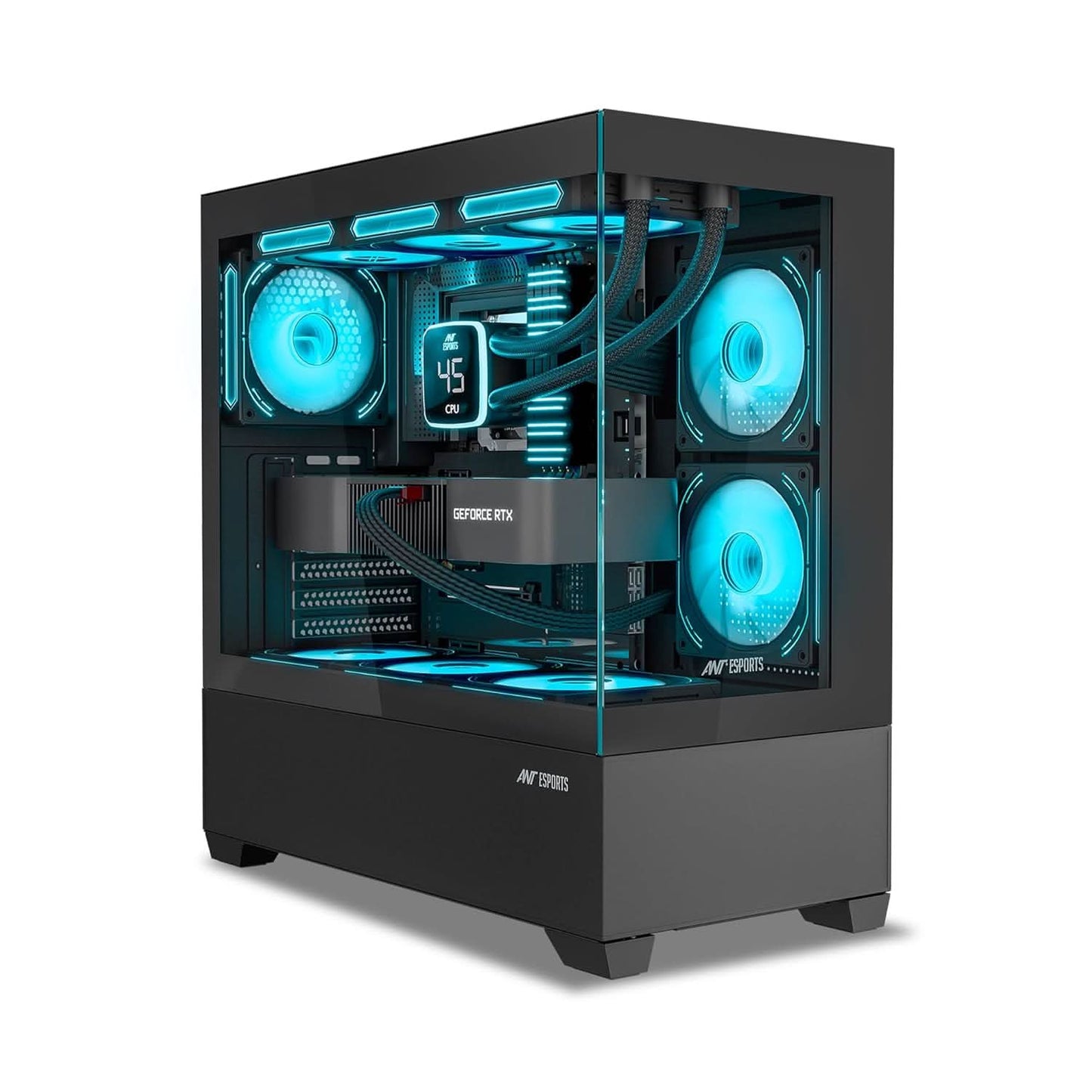 ANT ESPORTS CRYSTAL Z3 ARGB (ATX) MID TOWER CABINET (BLACK)