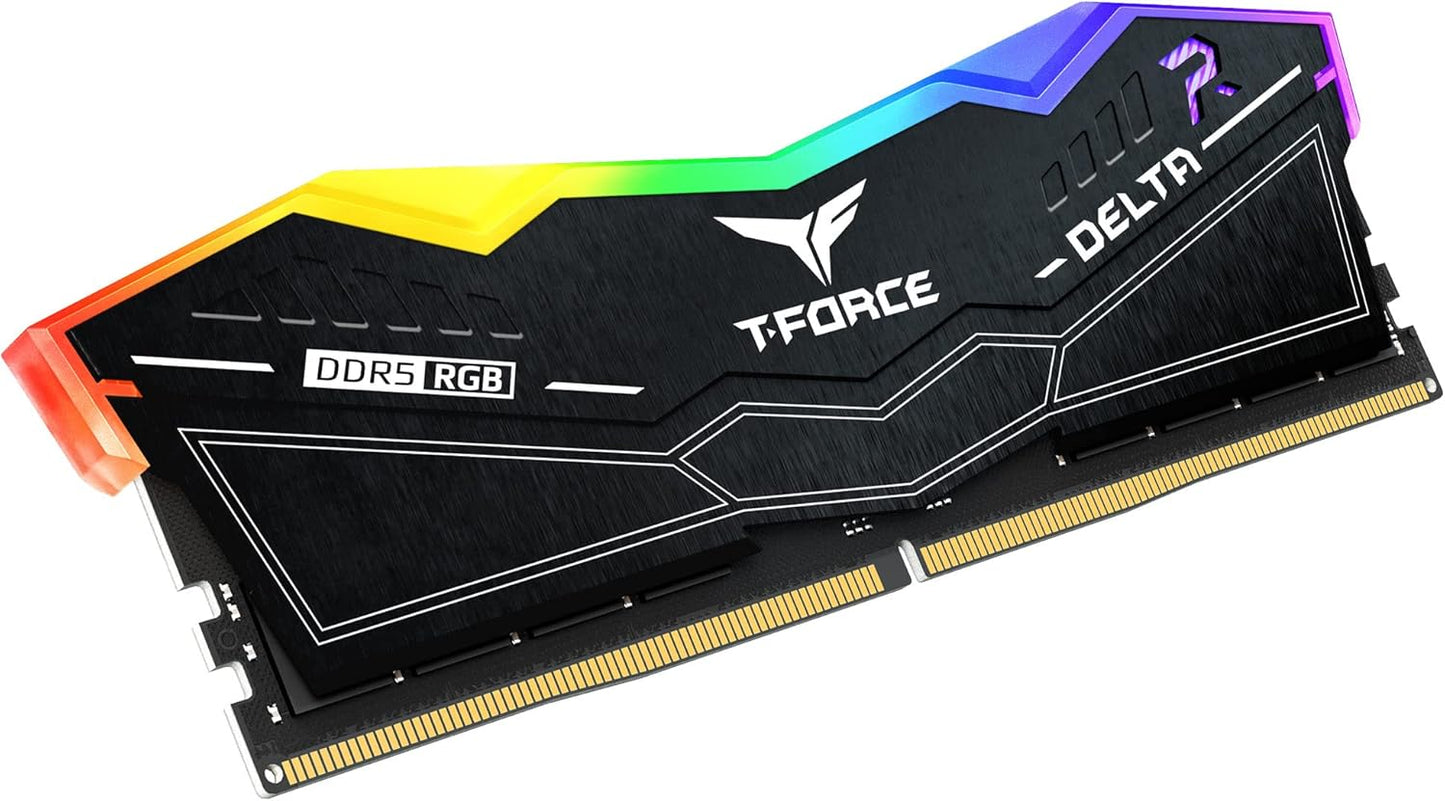 TEAMGROUP T-FORCE DELTA RGB 32GB (16GBX2) DDR5 7200MHZ DESKTOP RAM (BLACK)
