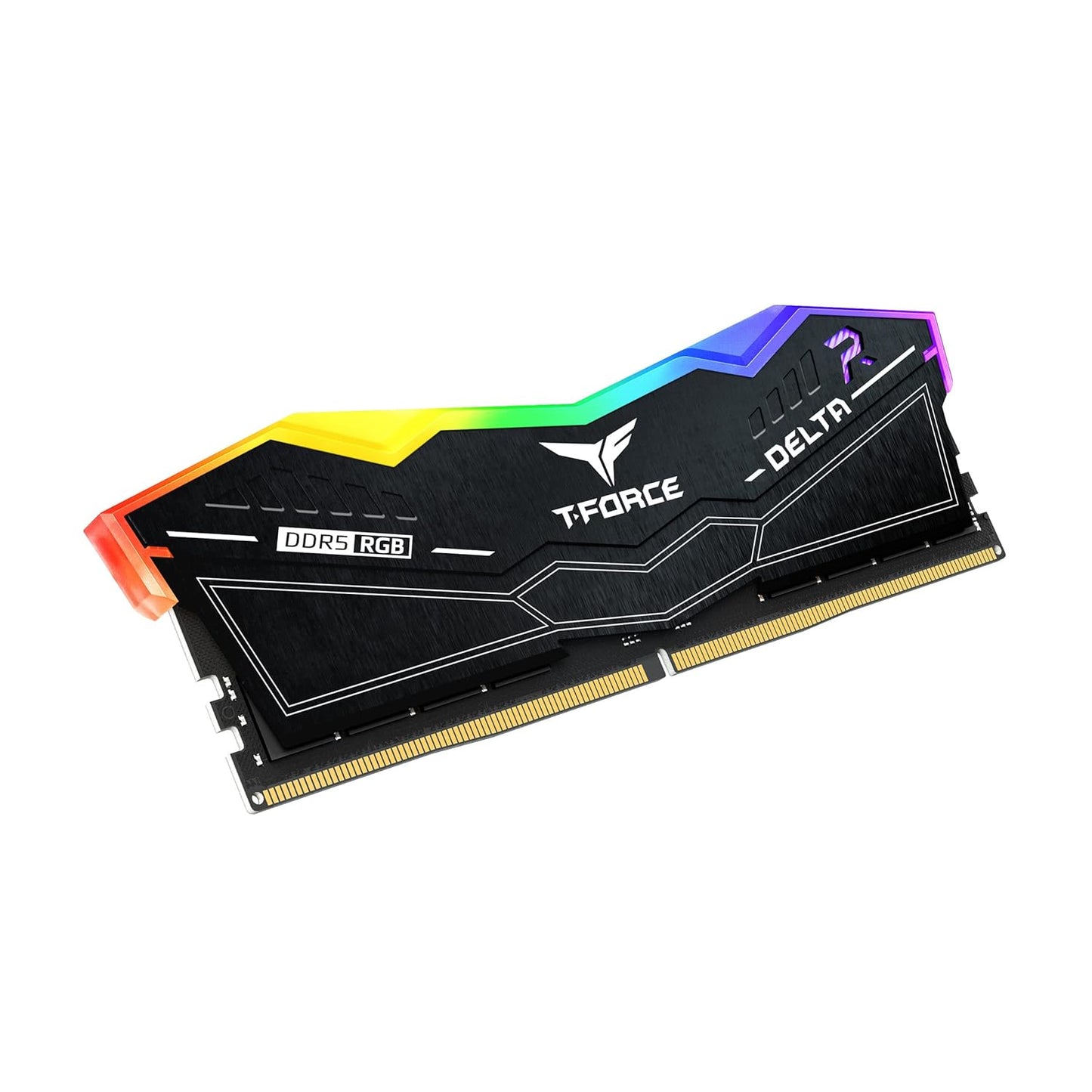 TEAMGROUP T-FORCE DELTA RGB 32GB (16GBX2) DDR5 5600MHZ RAM (BLACK)