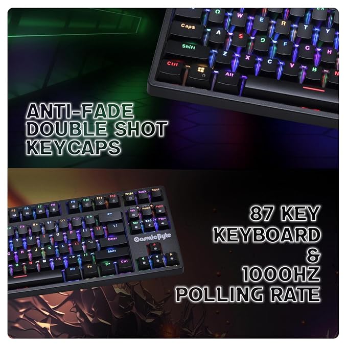 COSMIC BYTE CB-GK-39 TRINITY (BLACK) GAMING KEYBOARD RGB SWITCH BLUE