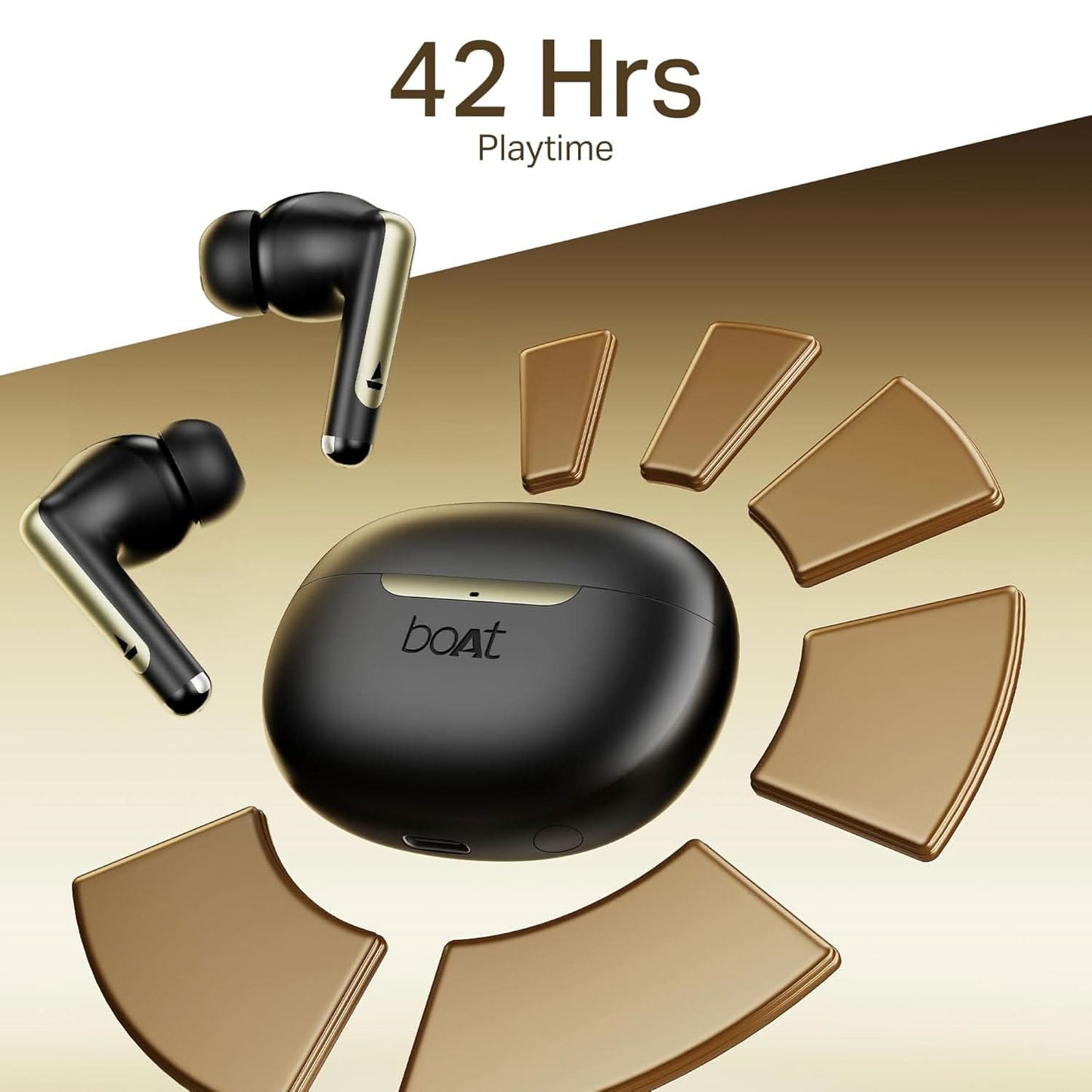 Boat Airdopes 141 Elite ANC TWS Ear Buds Wireless Earphones with mic (Black)