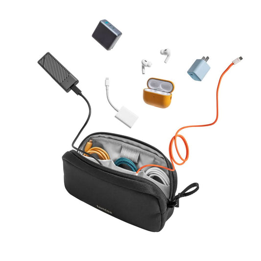 TOMTOC LIGHT-T12 ELECTRONIC ACCESSORY POUCH 1L-BLACK