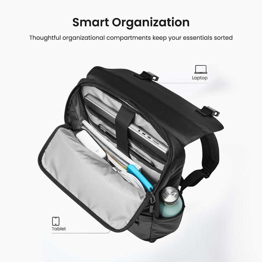 TOMTOC SLASH-T64 FLIP LAPTOP BACKPACK 15.6 INCH/18L-BLACK