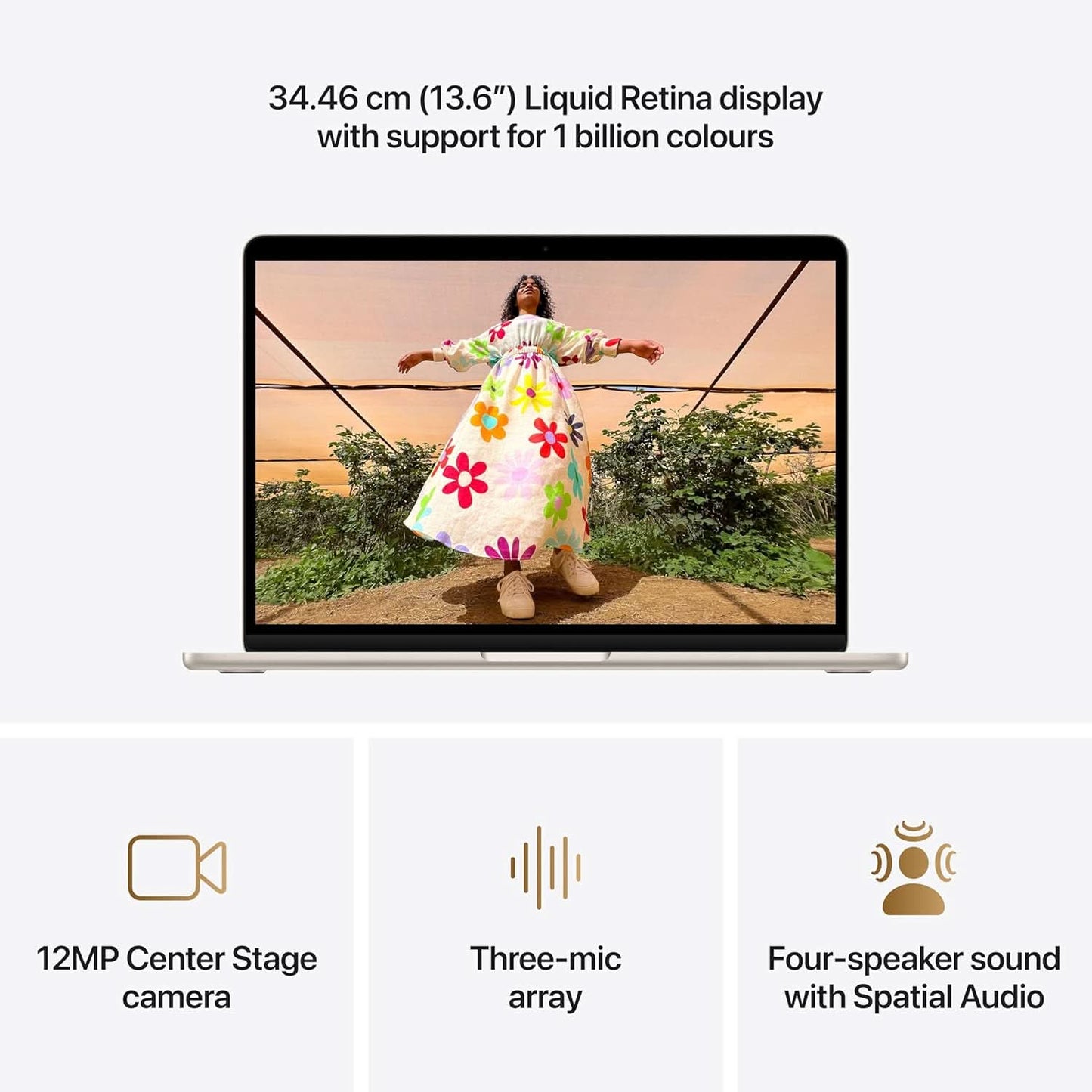 Apple 13-inch MacBook Air M5 chip with 10 core CPU and 10 core GPU, 24GB, 1TB SSD - Starlight