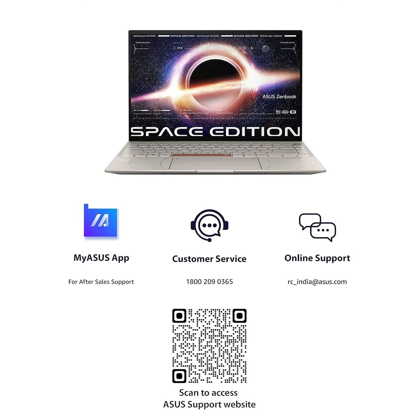 ASUS ZENBOOK 14X OLED SPACE EDITION,14 INCH (35.56 CMS) 2.8K OLED 16:10 90HZ TOUCH, CORE I9-12900H 12TH GEN,THIN&LIGHT LAPTOP (32GB/1TB SSD/WIN 11/OFFICE 2021/TITANIUM/1.4 KG),UX5401ZAS-KN901WS,INTEL