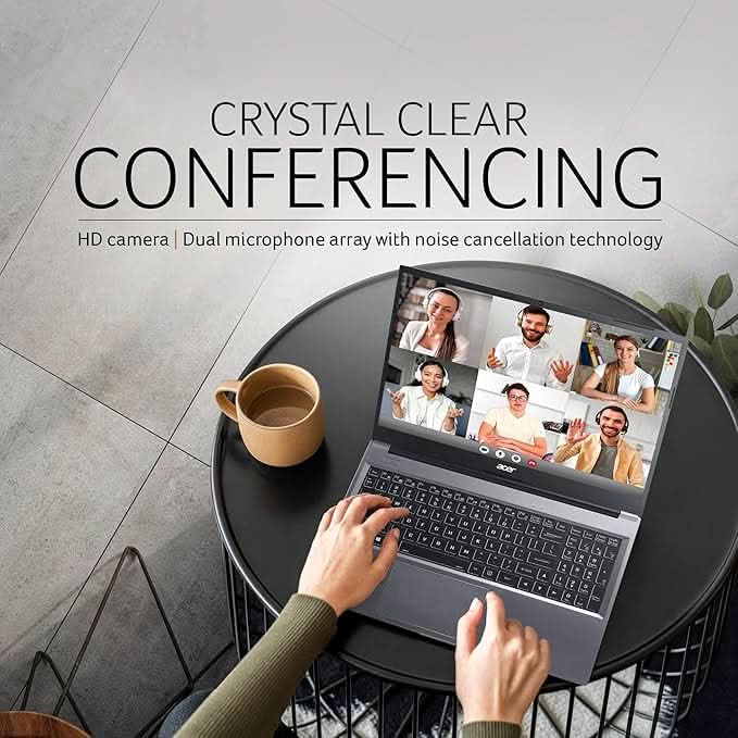 acer Aspire Lite, AMD Ryzen 5 7430U Processor, 8 GB RAM, 512 GB SSD, Full HD, 15.6"/39.62 cm, Windows 11 Home, Steel Gray, 1.59 kg, AL15-41, Thin and Light Laptop